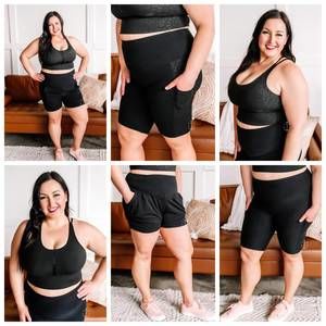 NEW ANCHORED ARROWS biker shorts in black